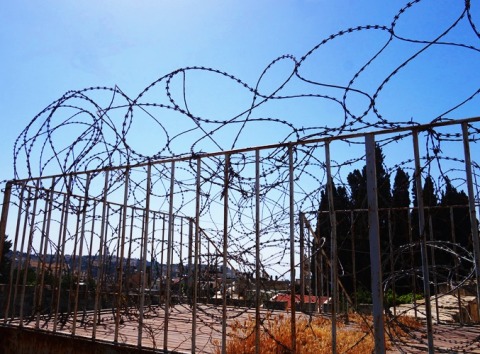 Barb Wire, Security Fence, Ramparts Walk, Jerusalem